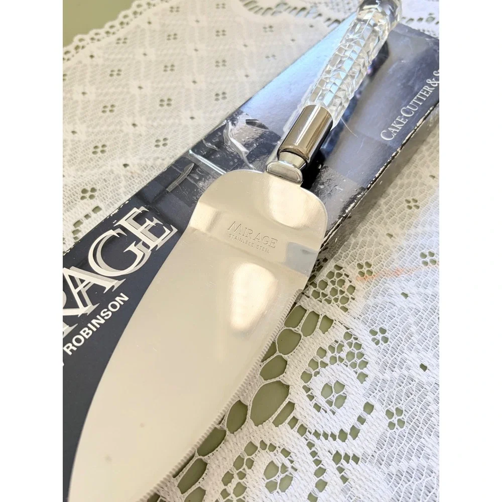 Mirage by Robinson Cake Cutter and Server Stainless Steel Acrylic Handle